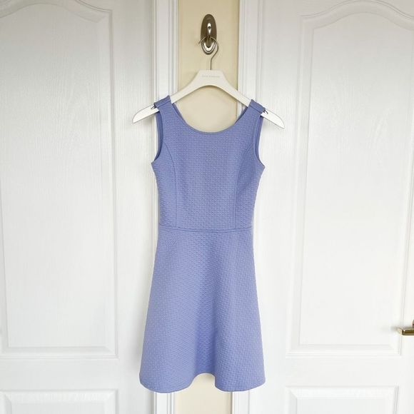 Frenchi Women's Lilac Sleeveless Abstract Weave A-Line Mini Dress Size XS - Picture 1 of 12